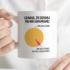 Kubek z nadrukiem - "Szanse, że dzisiaj się nie wkurwię" - WYKRES I