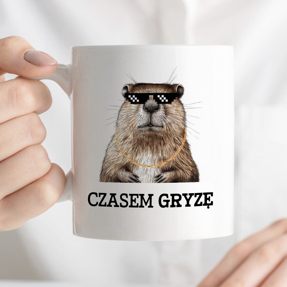 Kubek z nadrukiem "Czasem gryzę"