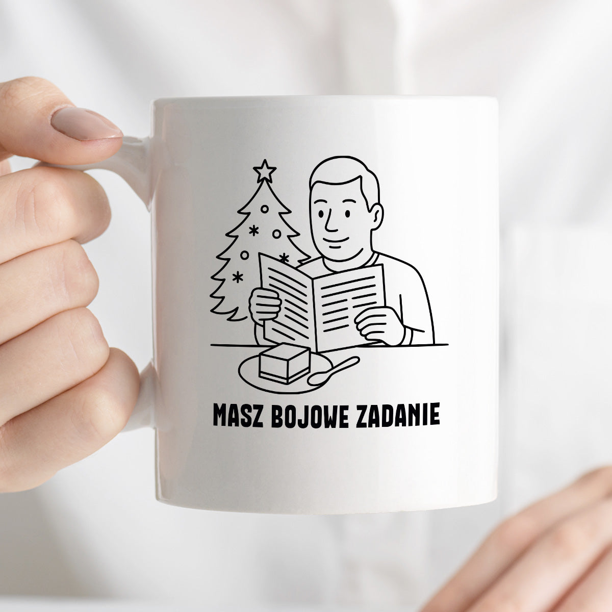 Kubek świąteczny z cytatem TATY - "Masz bojowe zadanie"