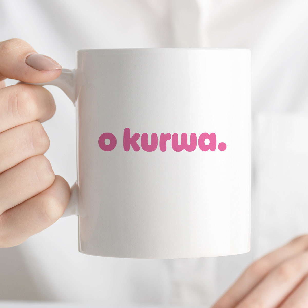 Kubek z nadrukiem "o kurwa" v2