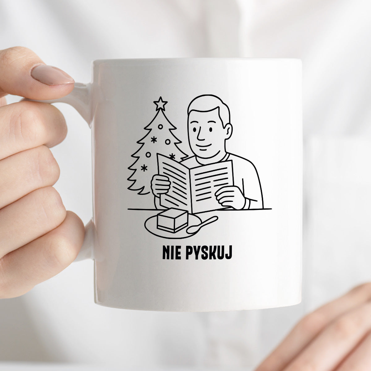 Kubek świąteczny z cytatem TATY - "Nie pyskuj"