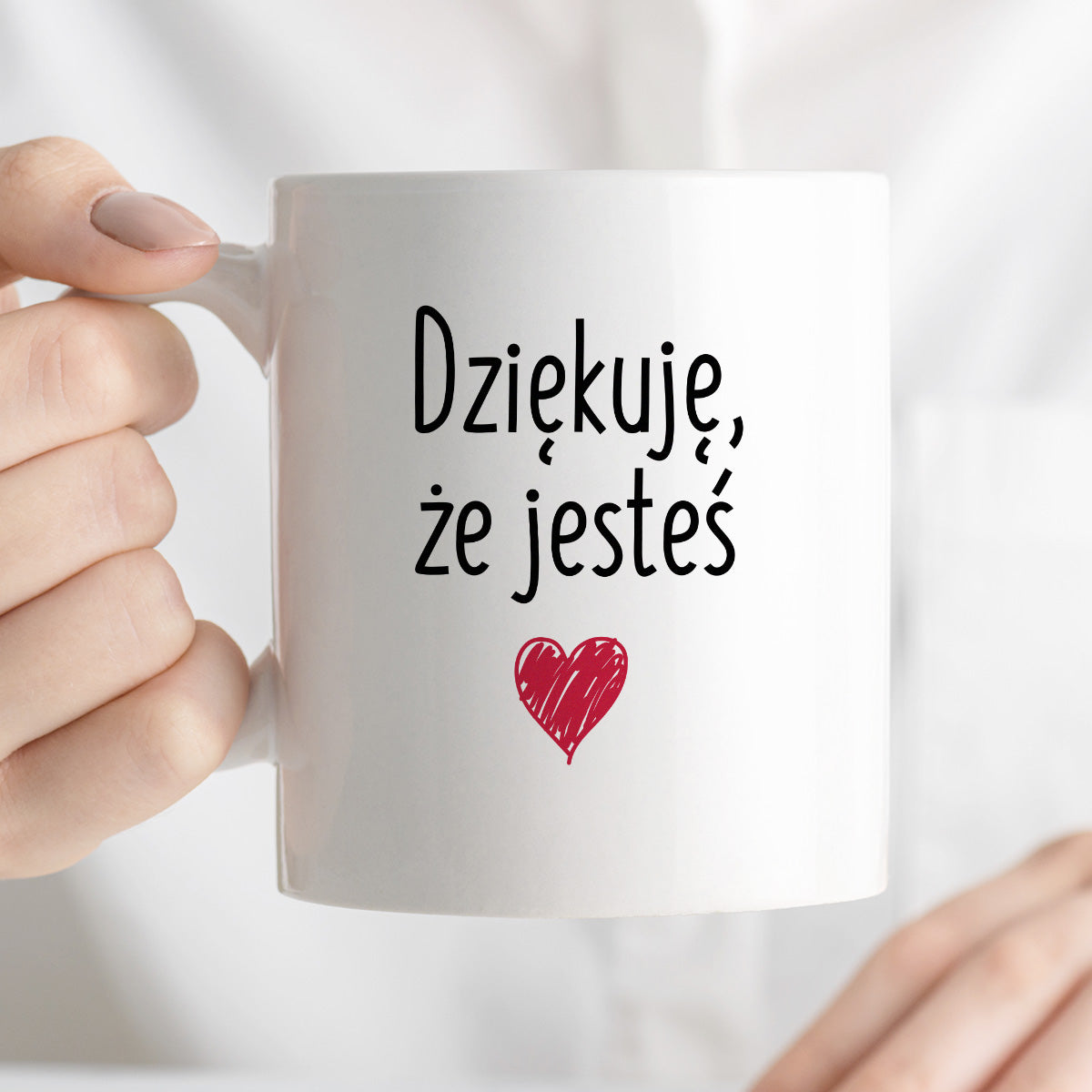 Kubek z nadrukiem "Dziękuję, że jesteś"
