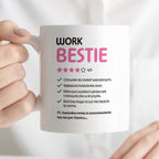 Kubek z nadrukiem "Work Bestie" na odejście z pracy