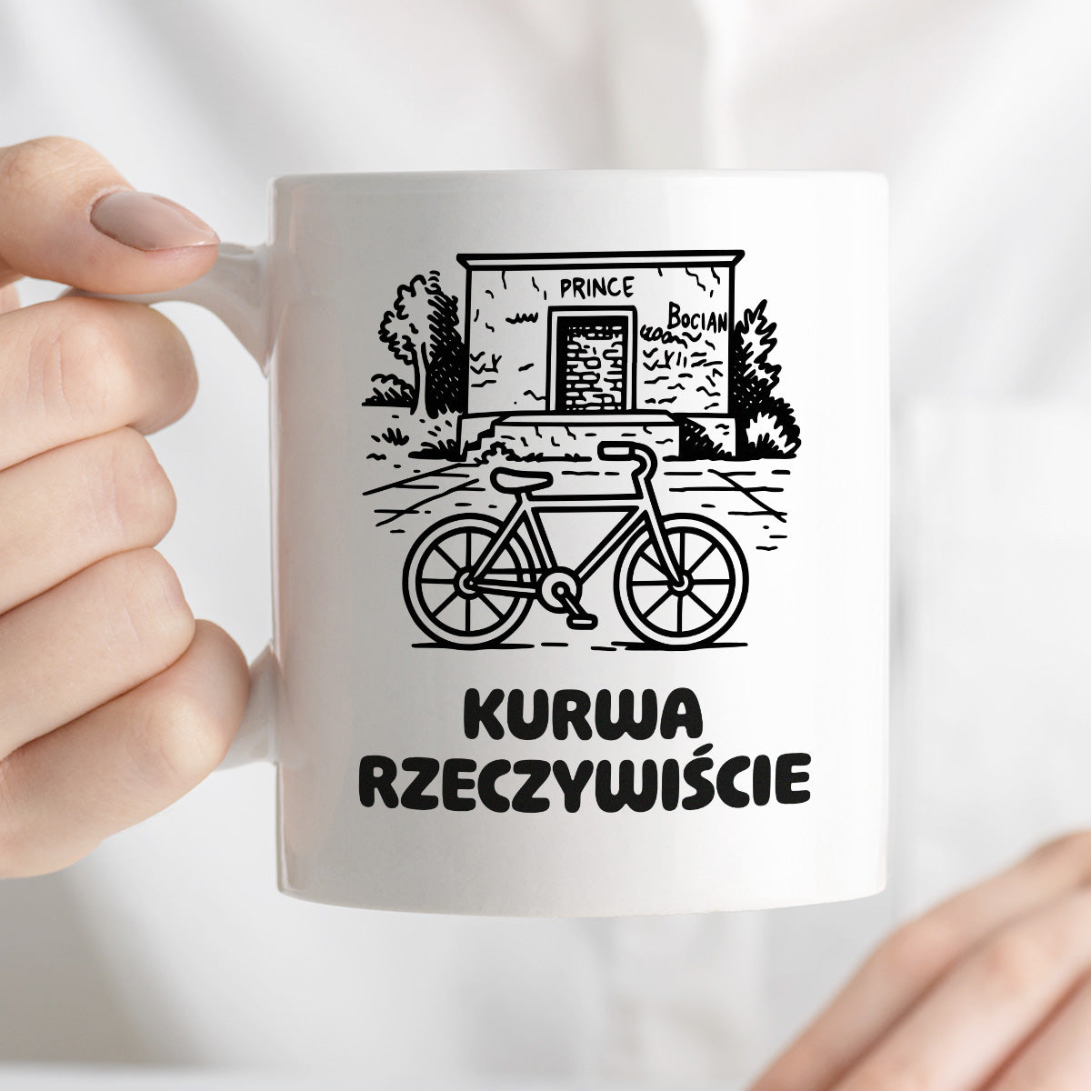 Kubek z nadrukiem - HITY POLSKIEGO INTERNETU - PAWEŁ JUMPER - "Kurwa rzeczywiście"