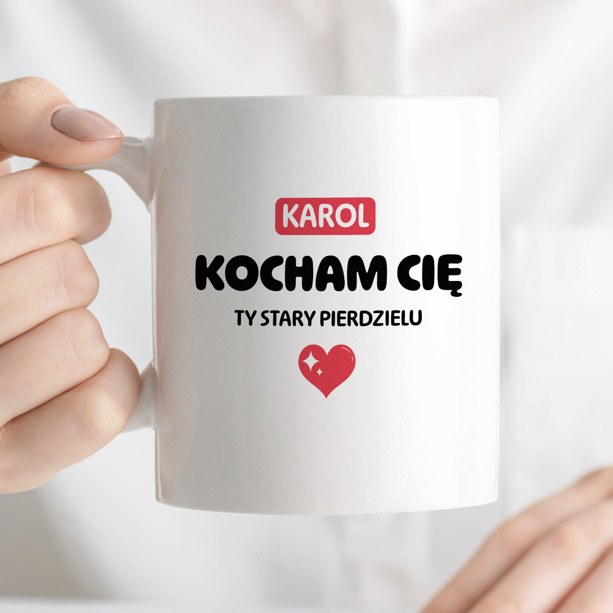 Kubek spersonalizowany z IMIENIEM "Kocham Cię STARY PIERDZIELU II"