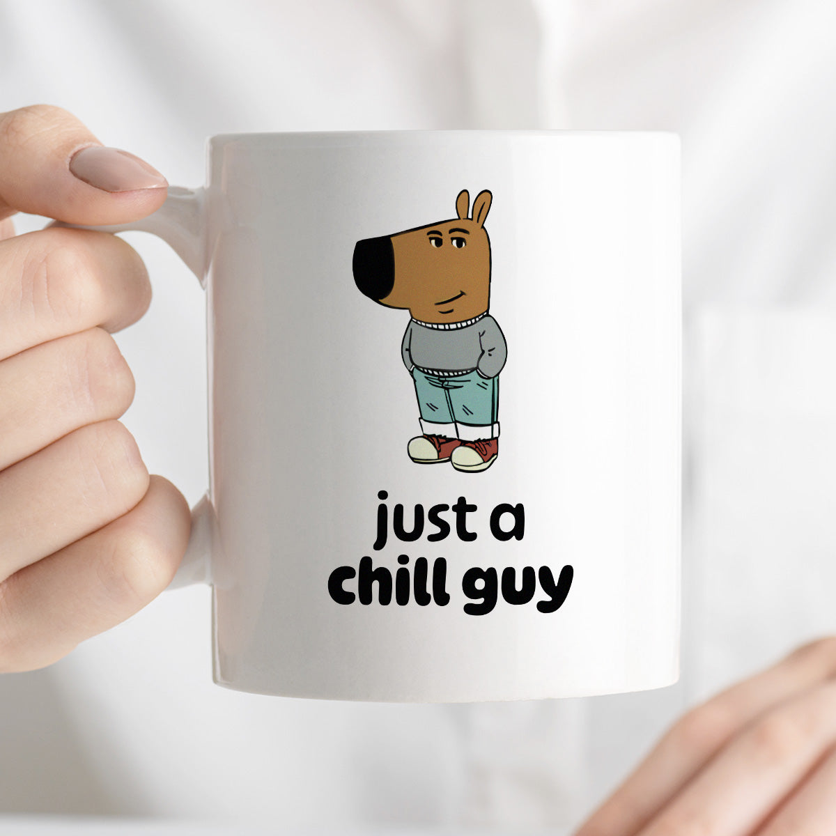 Kubek z nadrukiem "just a chill guy"