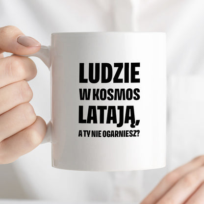 Kubek z nadrukiem - "Ludzie w kosmos latają"