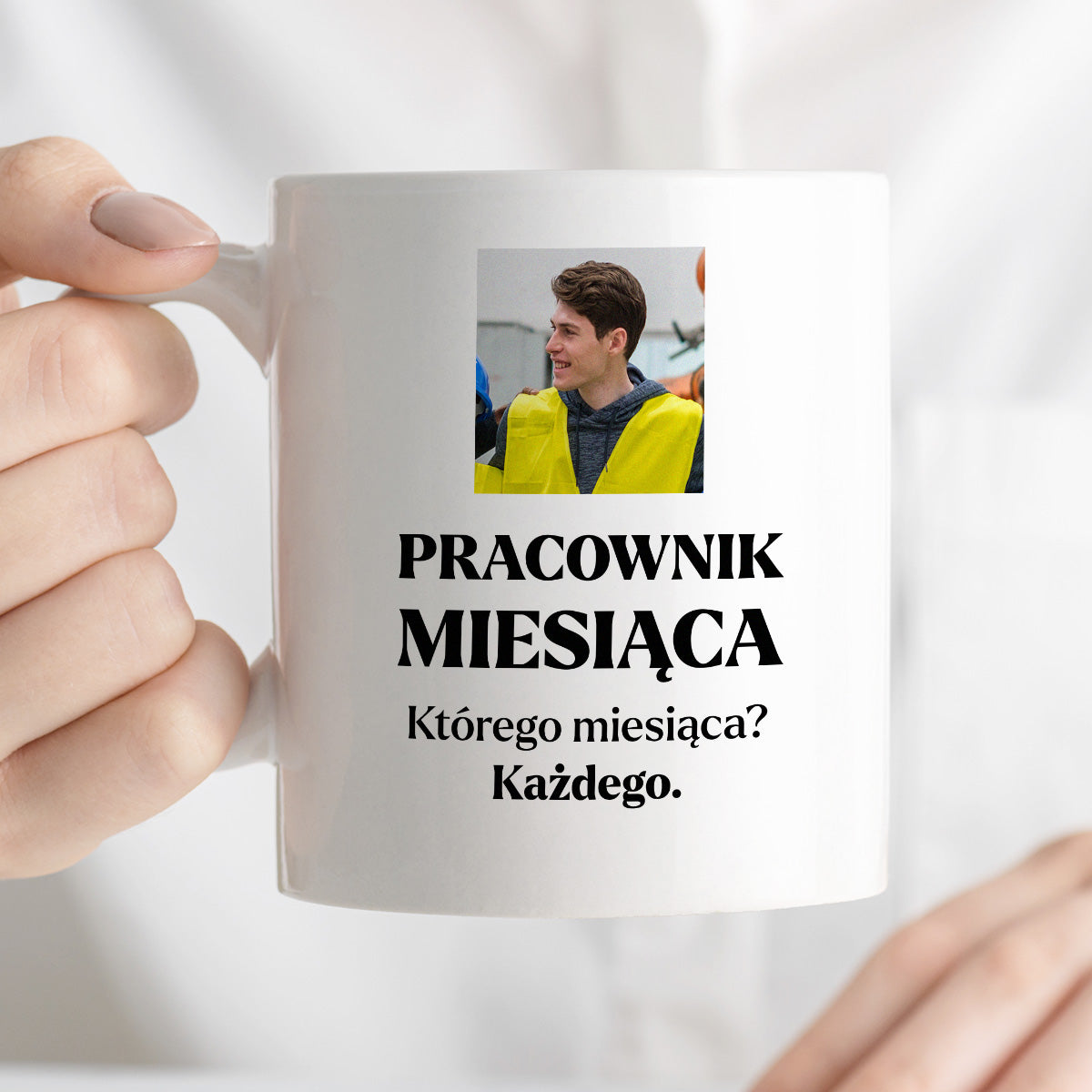 Kubek z nadrukiem - "Pracownik miesiąca ze zdjęciem"