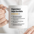 Kubek z nadrukiem "Ogarniacz tego burdelu"