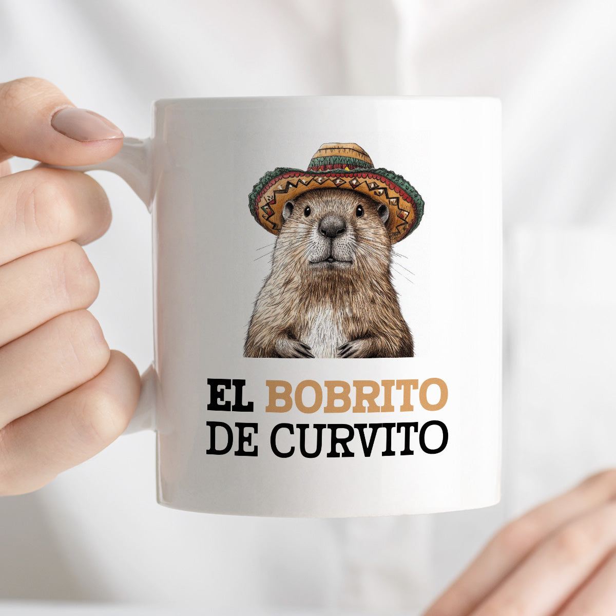Kubek z nadrukiem "El bobrito de curvito"