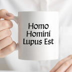 Kubek z nadrukiem "Homo Homini Lupus Est" v2