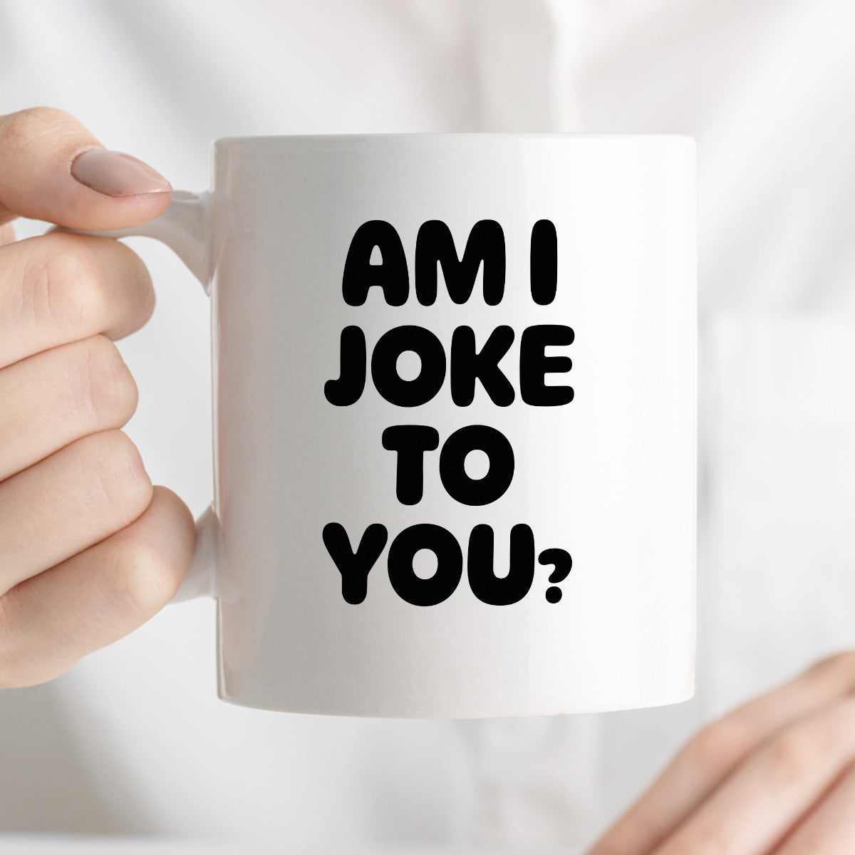 Kubek z nadrukiem - "AM I JOKE TO YOU?"