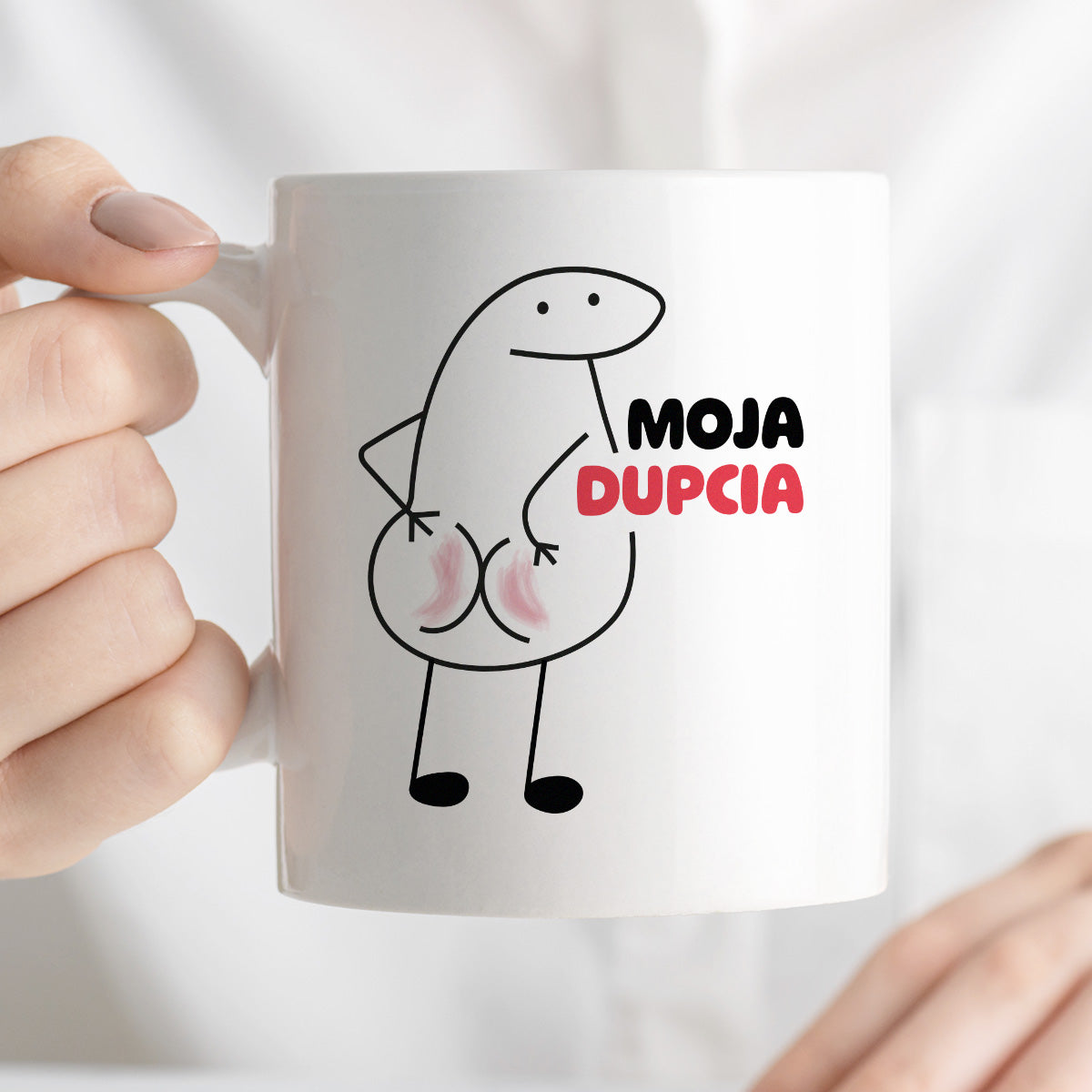 Kubek z nadrukiem "Moja dupcia"