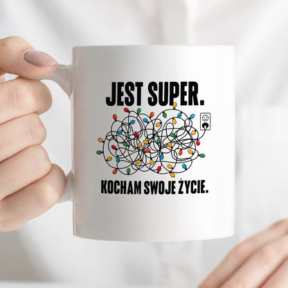 Kubek świąteczny "Jest super. Kocham swoje życie."