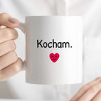 Kubek z nadrukiem - "Kocham."