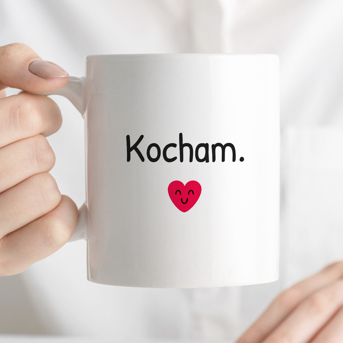 Kubek z nadrukiem - "Kocham."