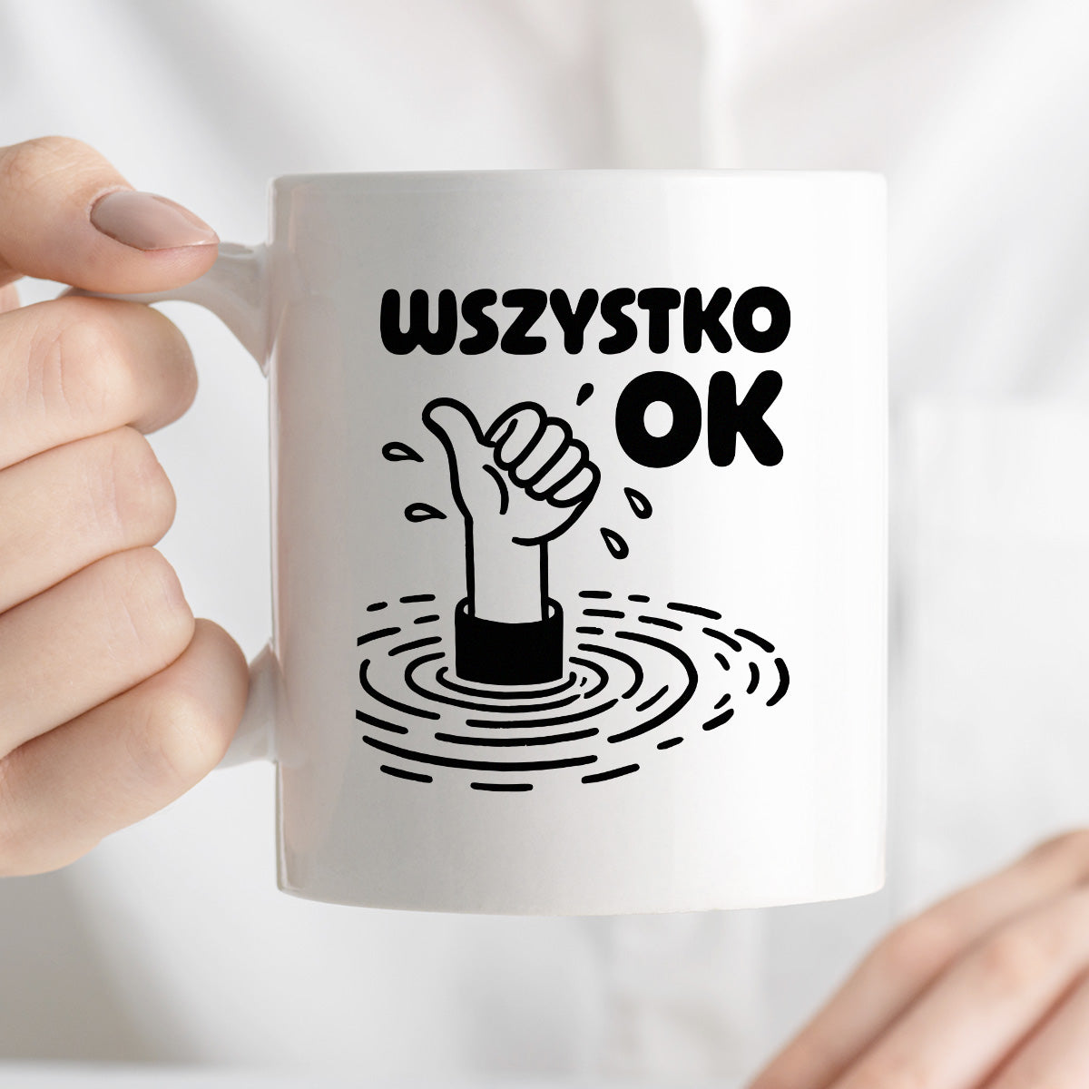 Kubek z nadrukiem - "Wszystko OK (prawie)"