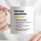 Kubek z nadrukiem "Szef tego pierdolnika"