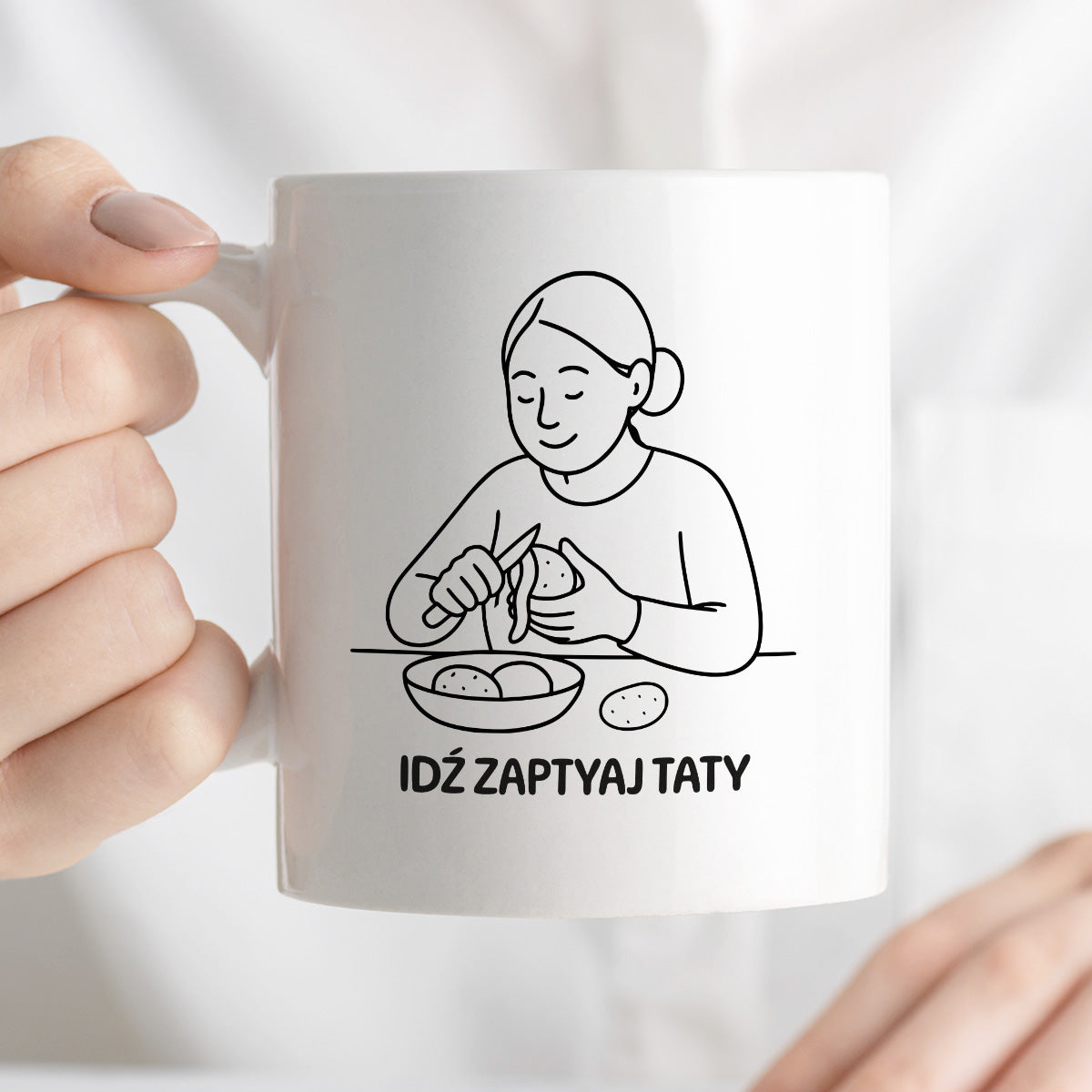 Kubek z nadrukiem "Idź zapytaj Taty" - Cytaty MAMY - DZIEŃ MAMY
