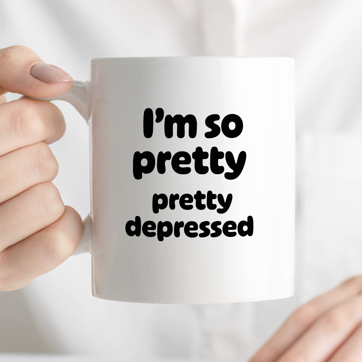Kubek z nadrukiem - "I'm so pretty pretty depressed'