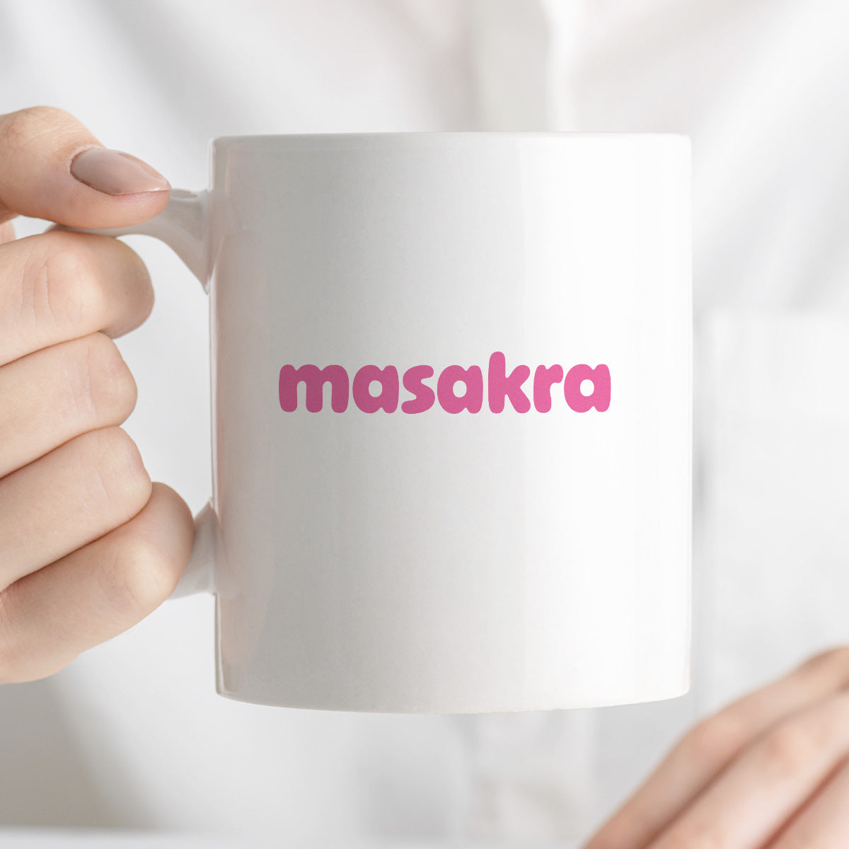 Kubek z nadrukiem "masakra"