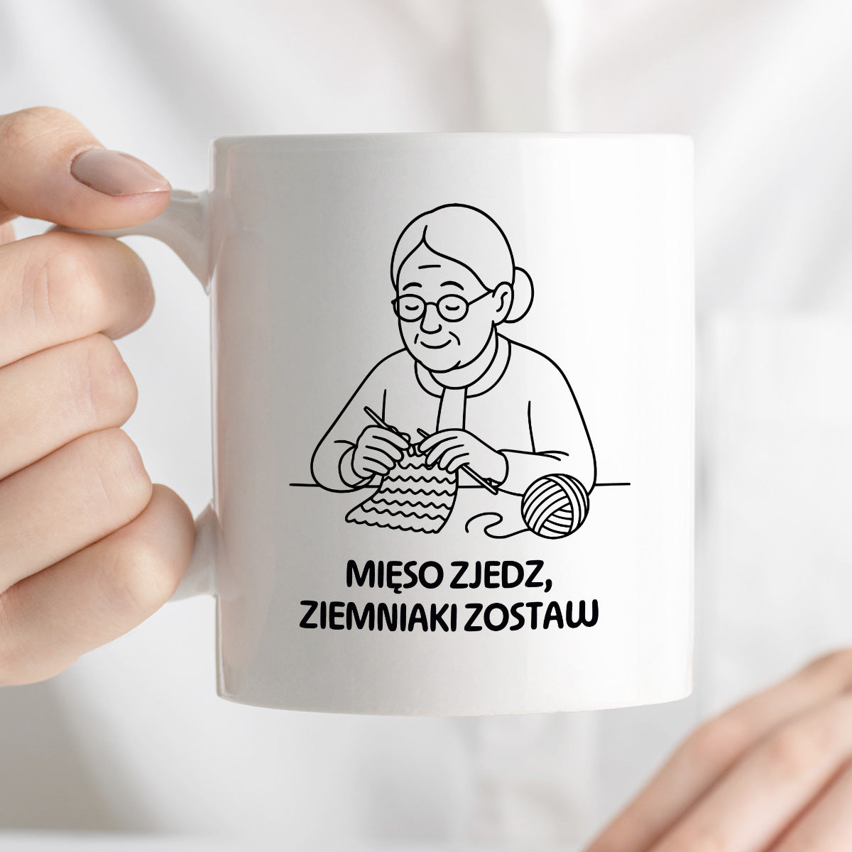 Kubek dla Babci / Dziadka - "Mięso zjedz, ziemniaki zostaw"