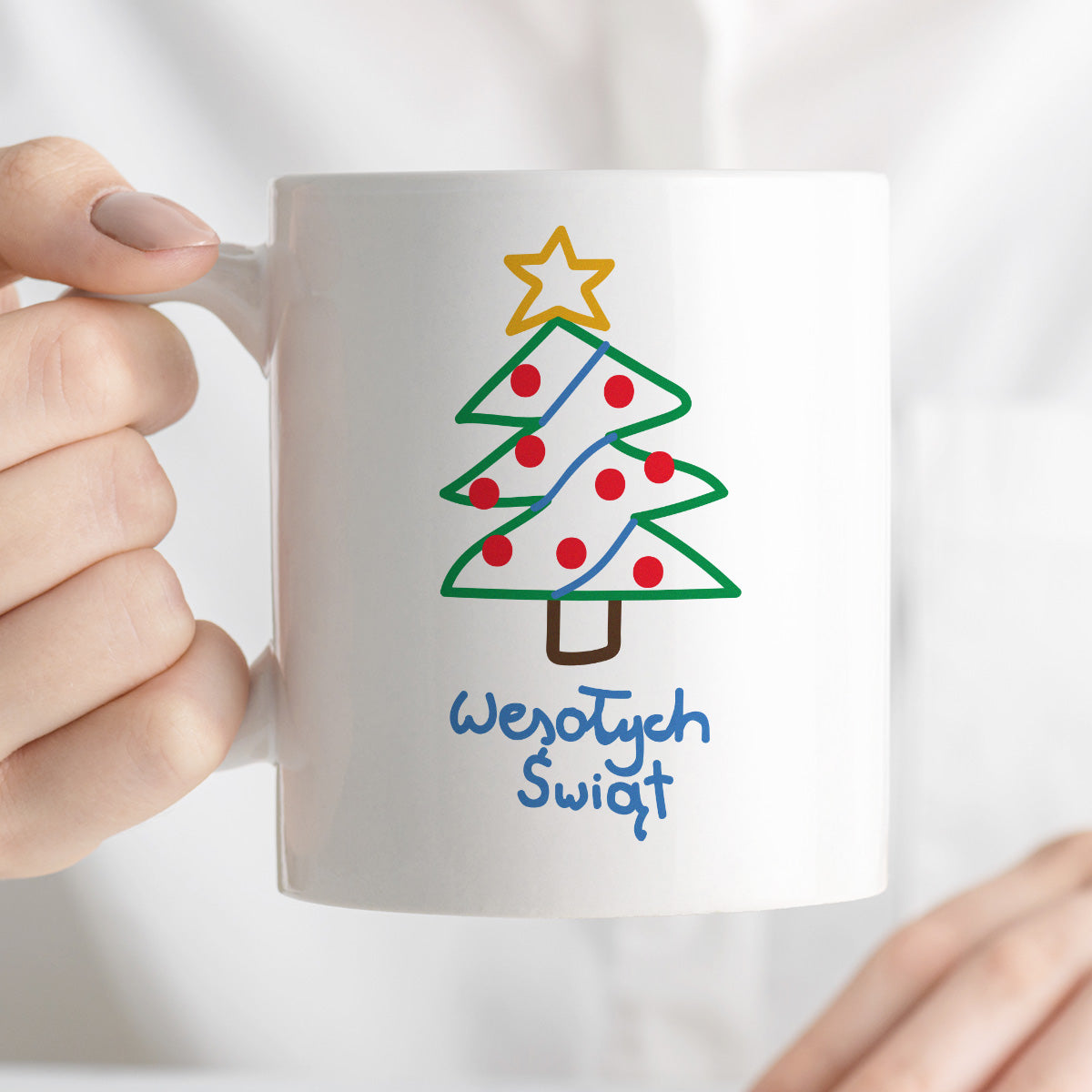 Kubek świąteczny śmieszny "Wesołych Świąt" PAINT