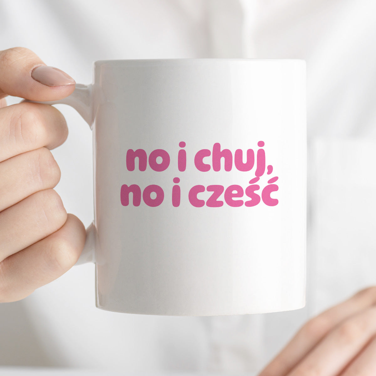 Kubek z nadrukiem "no i chuj no i cześć"