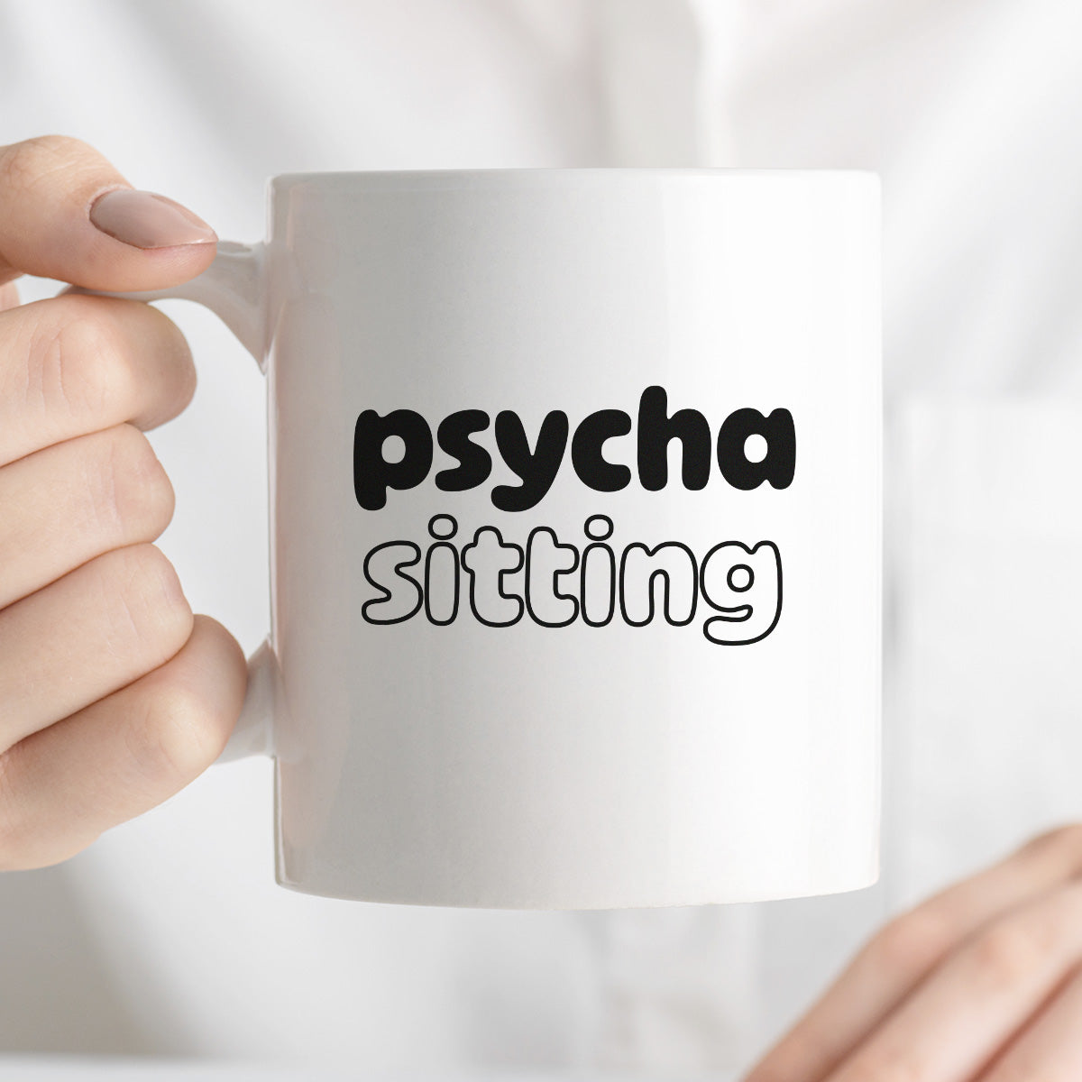 Kubek z nadrukiem - "Psycha sitting"