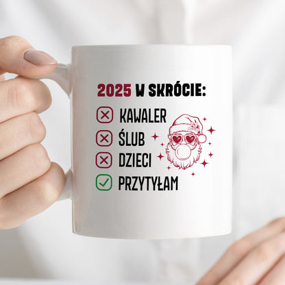 Kubek świąteczny z Mikołajem "2025 w skrócie" I