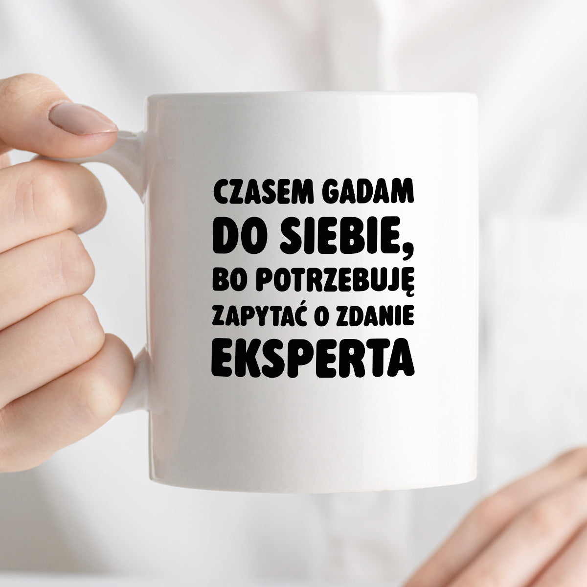Kubek z nadrukiem - "Czasem gadam do siebie"