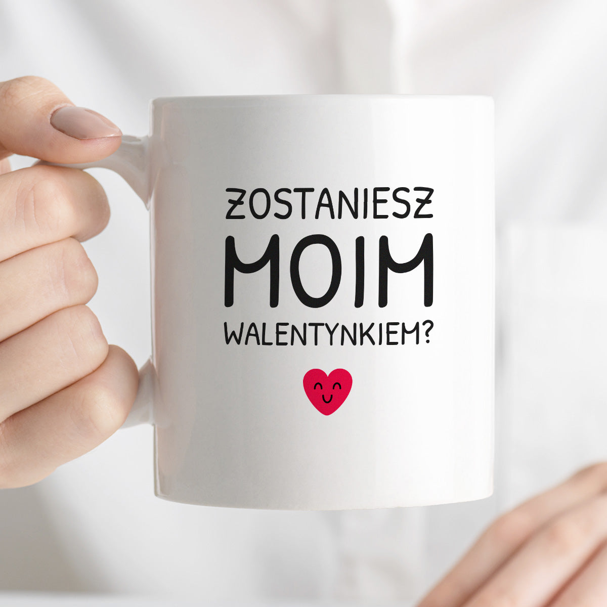 Kubek z nadrukiem - "Zostaniesz moim Walentynkiem?"