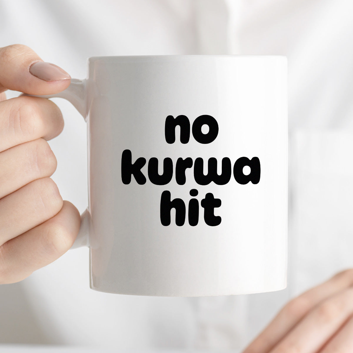 Kubek z nadrukiem - "no kurwa hit"