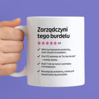 Kubek z nadrukiem "Zarządczyni tego burdelu"