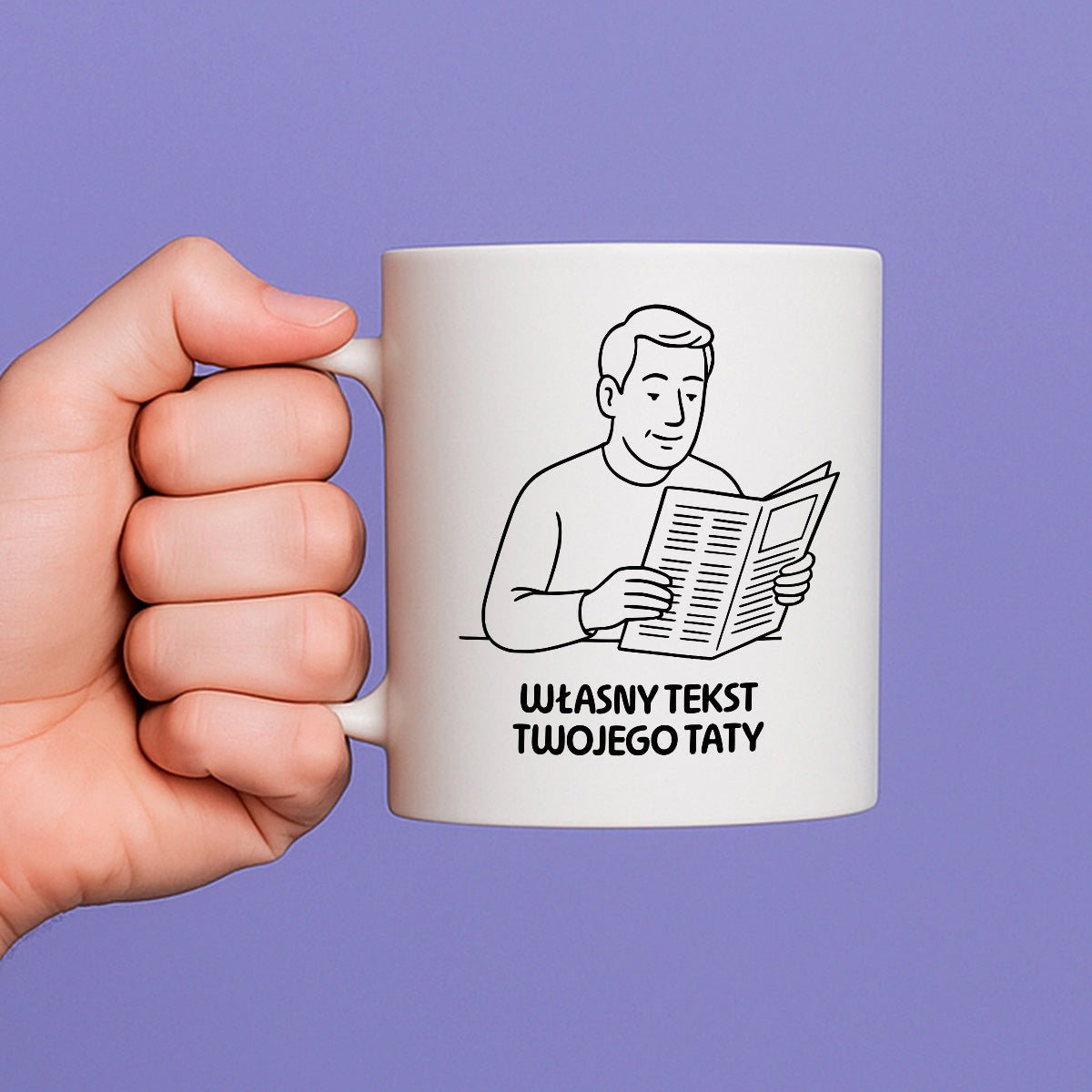 Kubek SPERSONALIZOWANY z nadrukiem - własny cytat TATY - DZIEŃ TATY