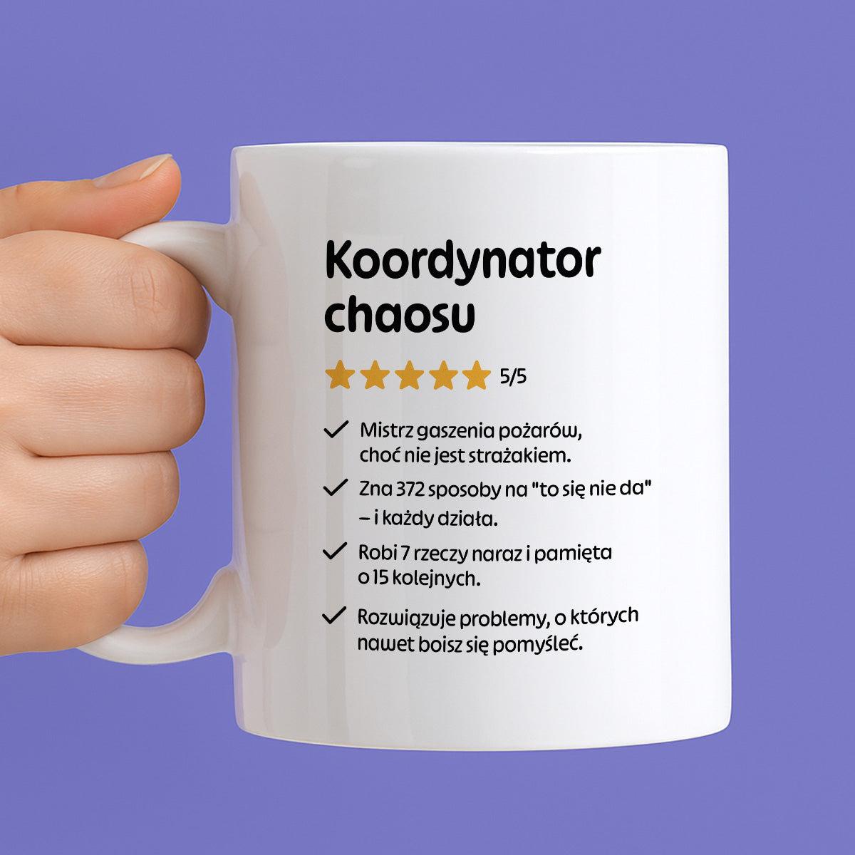 Kubek z nadrukiem "Koordynator chaosu"