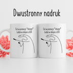Kubek z nadrukiem "Coś w promocji: *istnieje*, ludzie w sklepie o 6:01:"