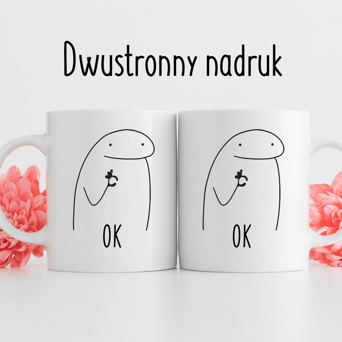 Kubek z nadrukiem "OK"