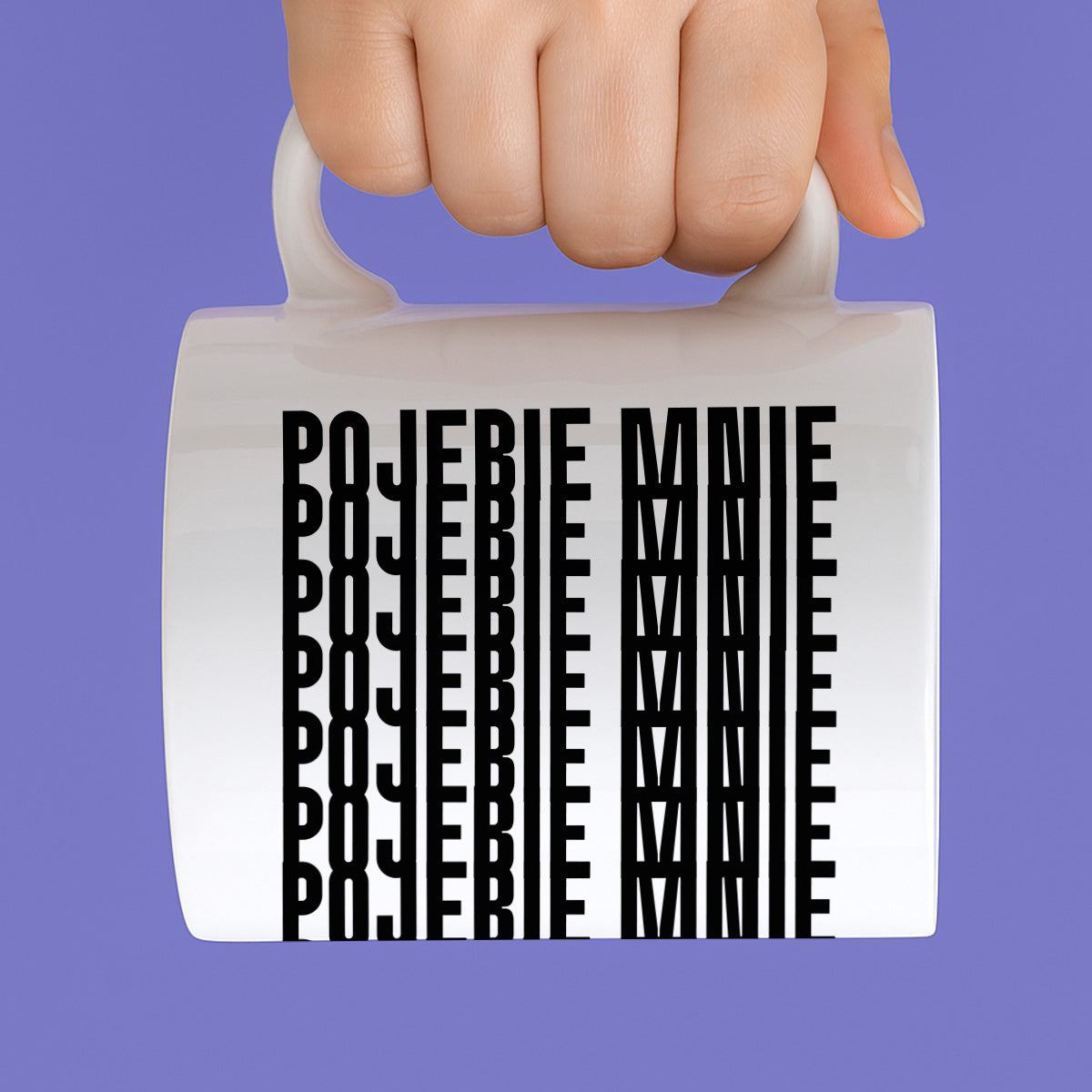 Kubek z nadrukiem INCOGNITO (wzorek) - "POJEBIE MNIE"