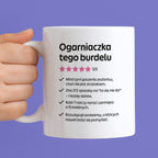 Kubek z nadrukiem "Ogarniaczka tego burdelu"