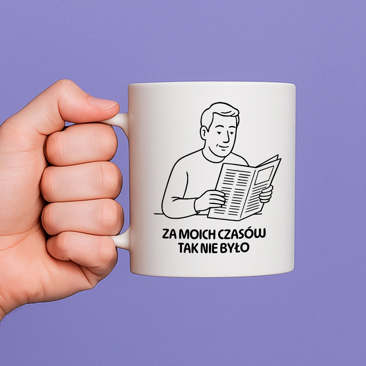 Kubek z nadrukiem "Za moich czasów tak nie było" - Cytaty TATY - DZIEŃ TATY