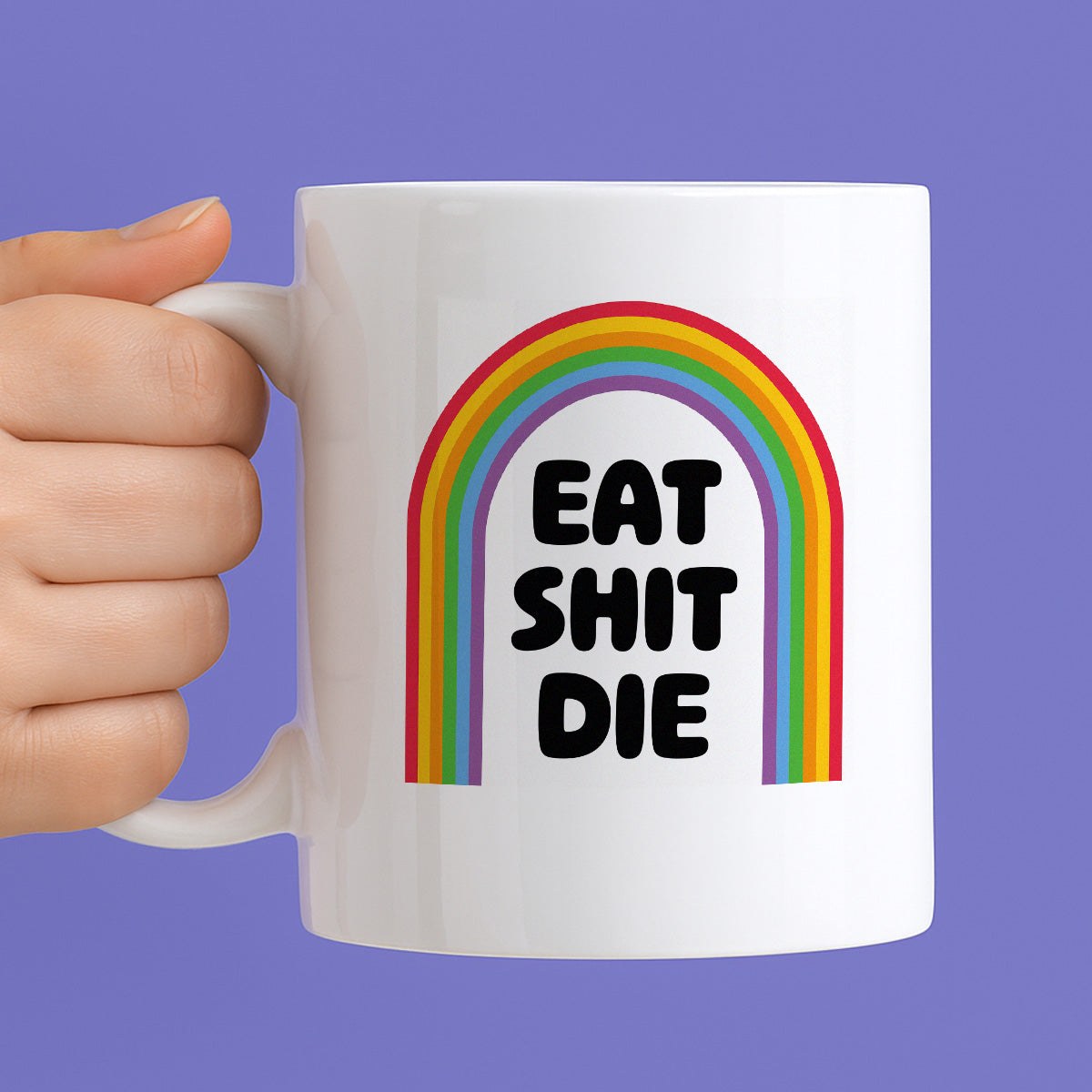 Kubek z nadrukiem "EAT SHIT DIE"