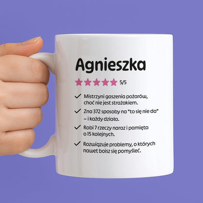 Kubek MISTRZYNI z imieniem