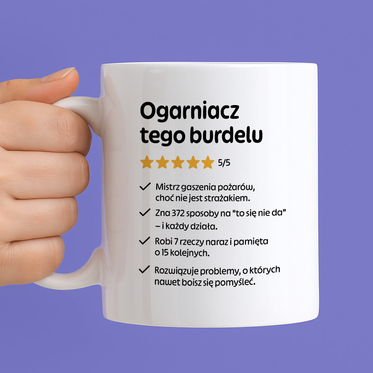 Kubek z nadrukiem "Ogarniacz tego burdelu"