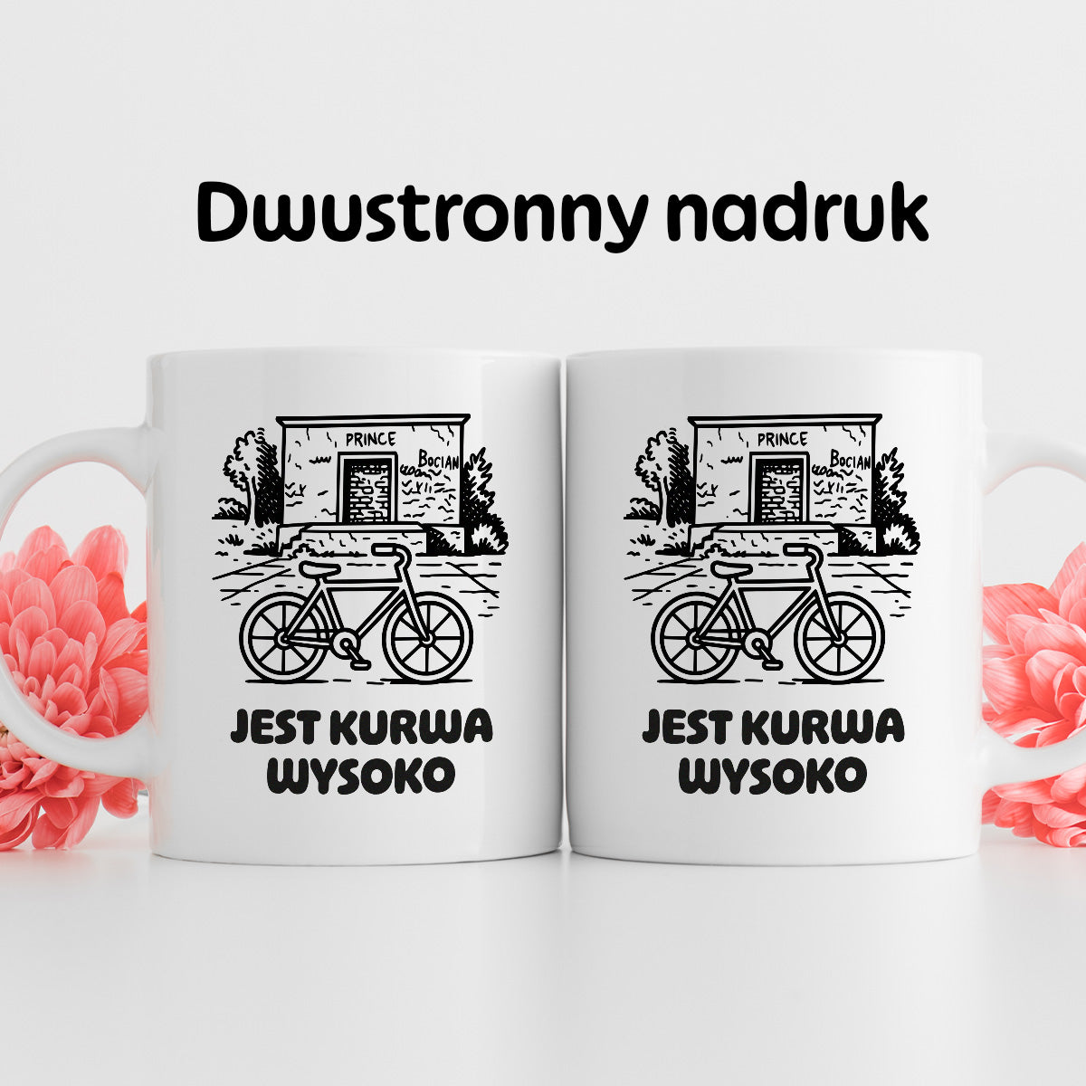 Kubek z nadrukiem - HITY POLSKIEGO INTERNETU - PAWEŁ JUMPER - "Jest kurwa wysoko"