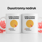 Kubek z nadrukiem - "Szanse, że dzisiaj się nie wkurwię" - WYKRES II