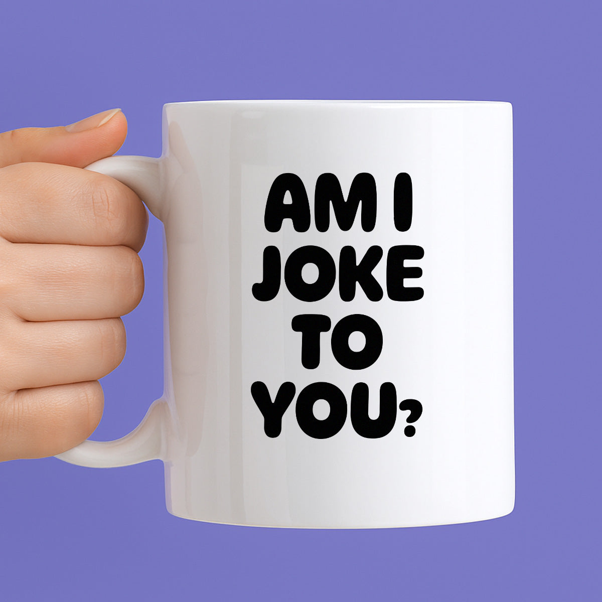 Kubek z nadrukiem - "AM I JOKE TO YOU?"