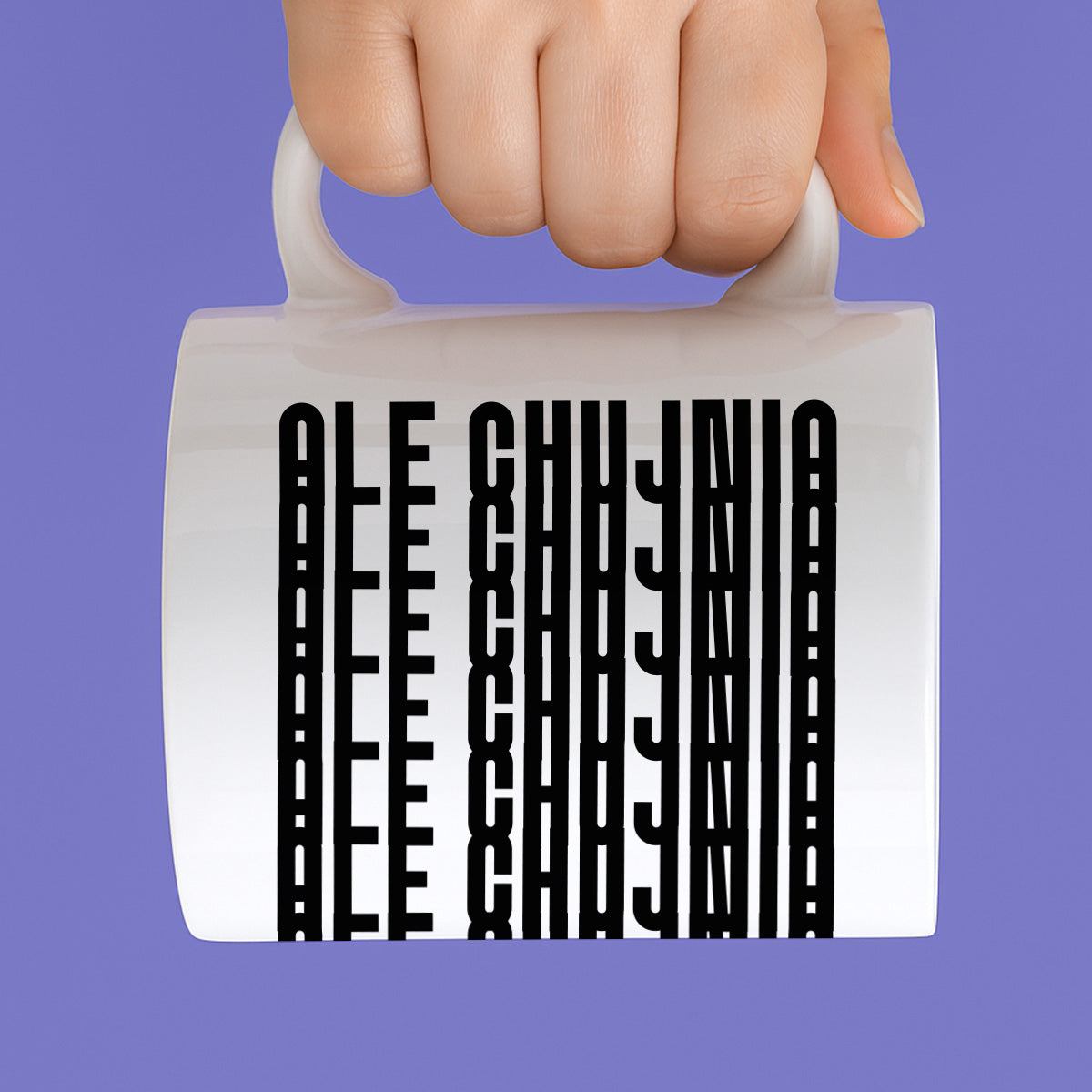 Kubek z nadrukiem INCOGNITO (wzorek) - "ALE CHUJNIA"
