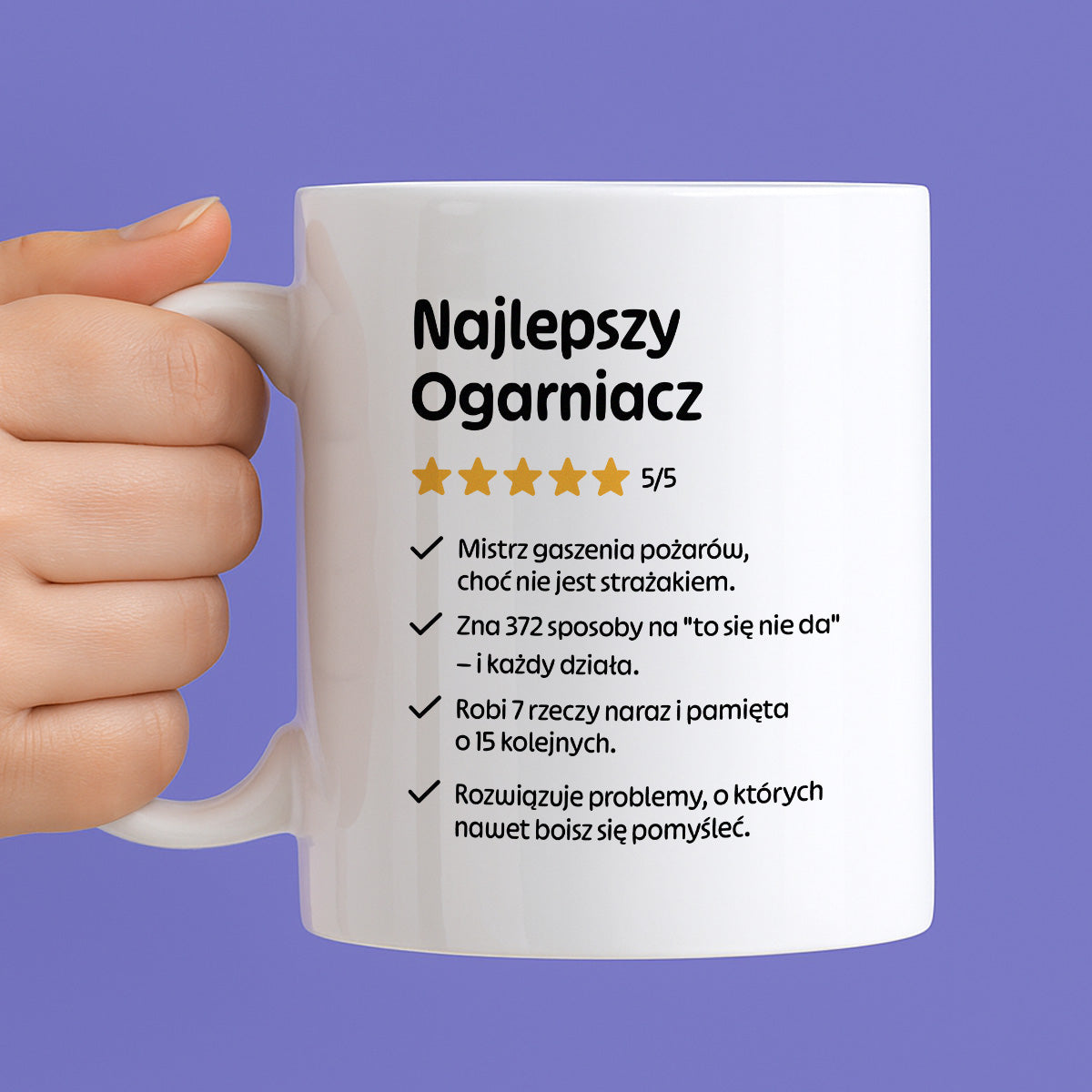 Kubek z nadrukiem "Najlepszy Ogarniacz"