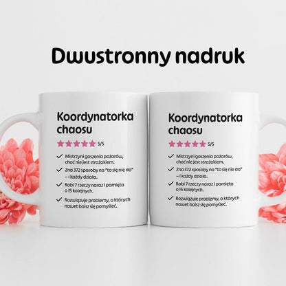 Kubek z nadrukiem "Koordynatorka chaosu"